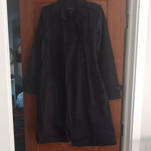 Navy Blue Banana Republic Trench Coat  M NWT